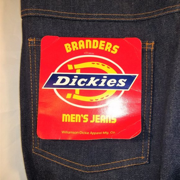 Dickies Branders Mens Jeans Size W34 L32 Casual Five Pockets Dark Wash Blue NWT - Picture 3 of 5